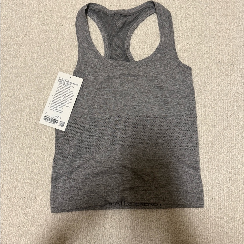 Lululemon Heather Gray Size 2 Swiftly Tech Racerback Tank RACE LENGTH
